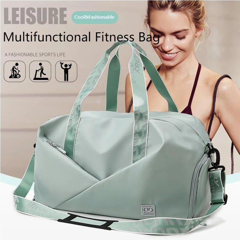 

Women's Gym Sports Bag Travel Fitness Bags Waterproof Multi-function Big Capacity Organizer Yoga Training Bag Luggage Bags Girls