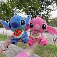 Anime Lilo & Stitch Couple Models Cartoon Stuffed Plush Dolls Anime Plush Baby Toys Pendant Toys Kawaii Kids Birthday Gift