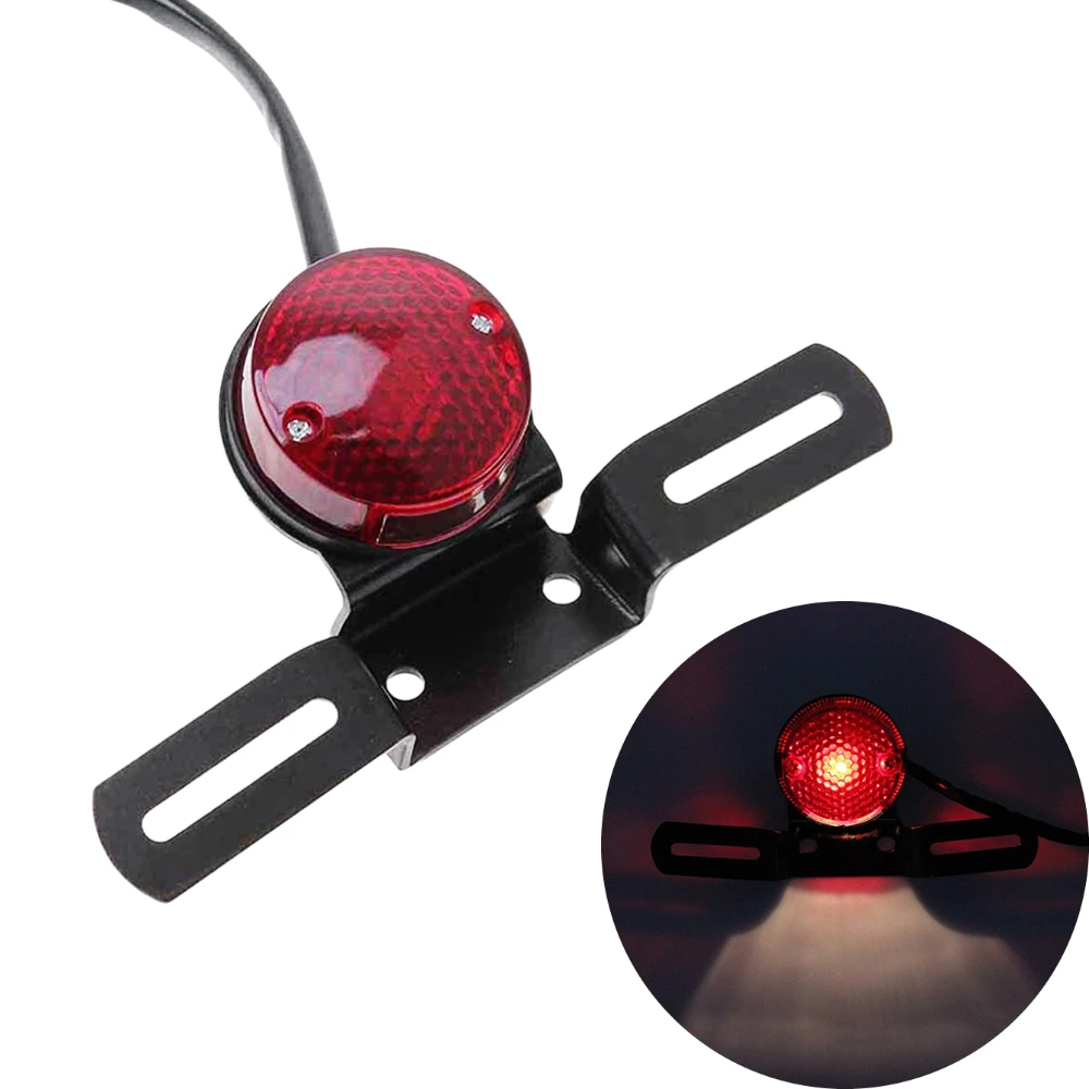 12V Motorcycle Tail Brake Stop Light Moto Rear Lights Taillight Bracket Mount Signal Lamp