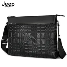 

JEEP BULUO Business Casual High Quality Genuine leather Tote Man's Messenger Bag Retro Hot Sale New Crossbody Shoulder Bags
