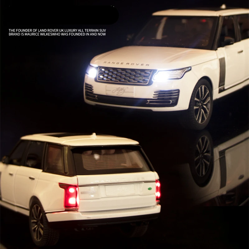 1/32 레인지 로버 스포츠 SUV 합금 금속 자동차 모델 다이캐스트 오프로드 차량 자동차 모델 사운드 및 라이트 컬렉션 어린이 장난감 선물