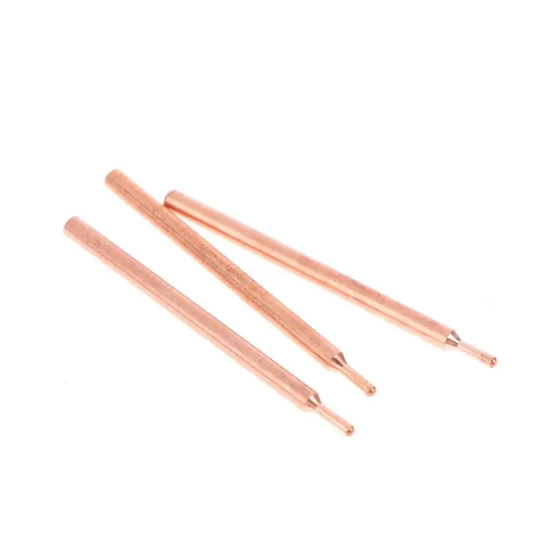 새로운 2/5/10Pcs 3MM 보라색 구리 산화물 전극 헤드 18650 전원 배터리 더블 헤드 스폿 용접 바늘