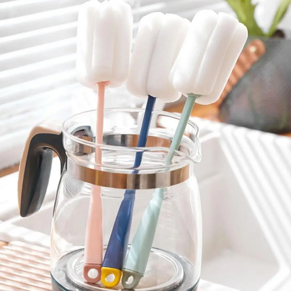

Mug Brush Useful Hanging Hole Comfortable Grip Bottle Sponge Brush Cleaning Tool Kitchen Supplies