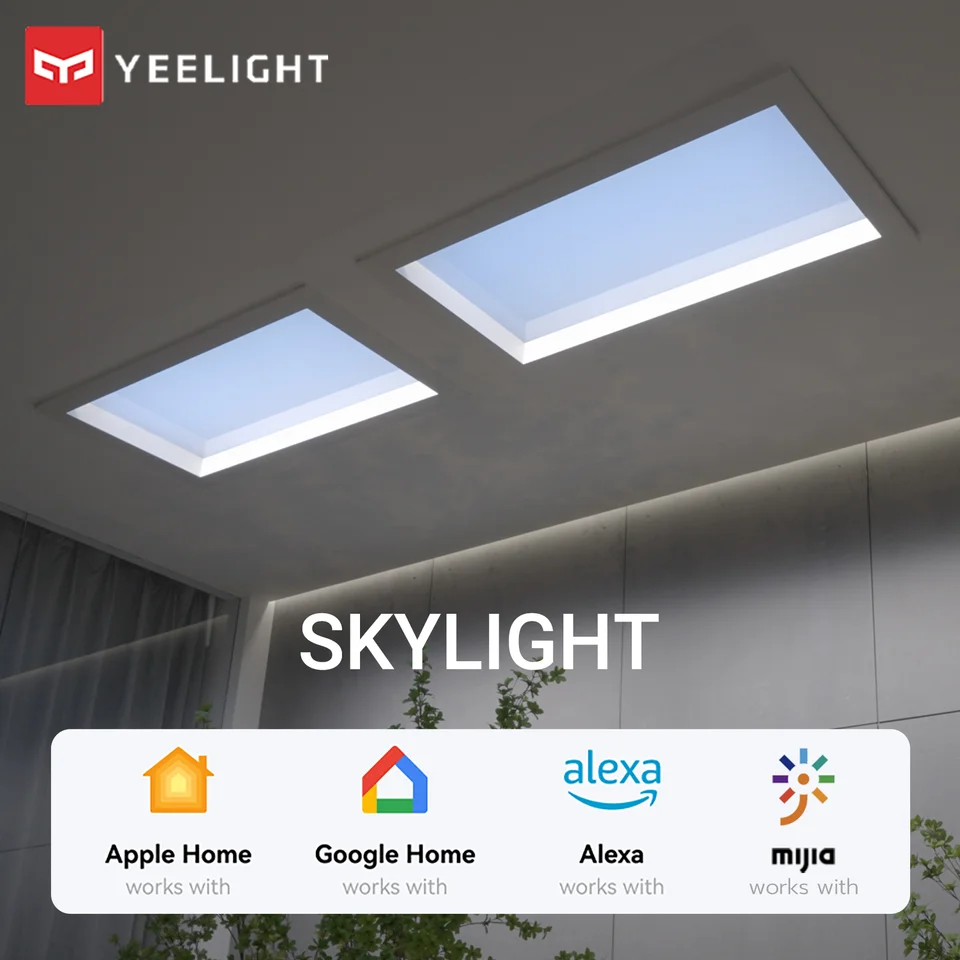 Yeelight-シックな青いLEDシーリングライト,シミュレートされた照明