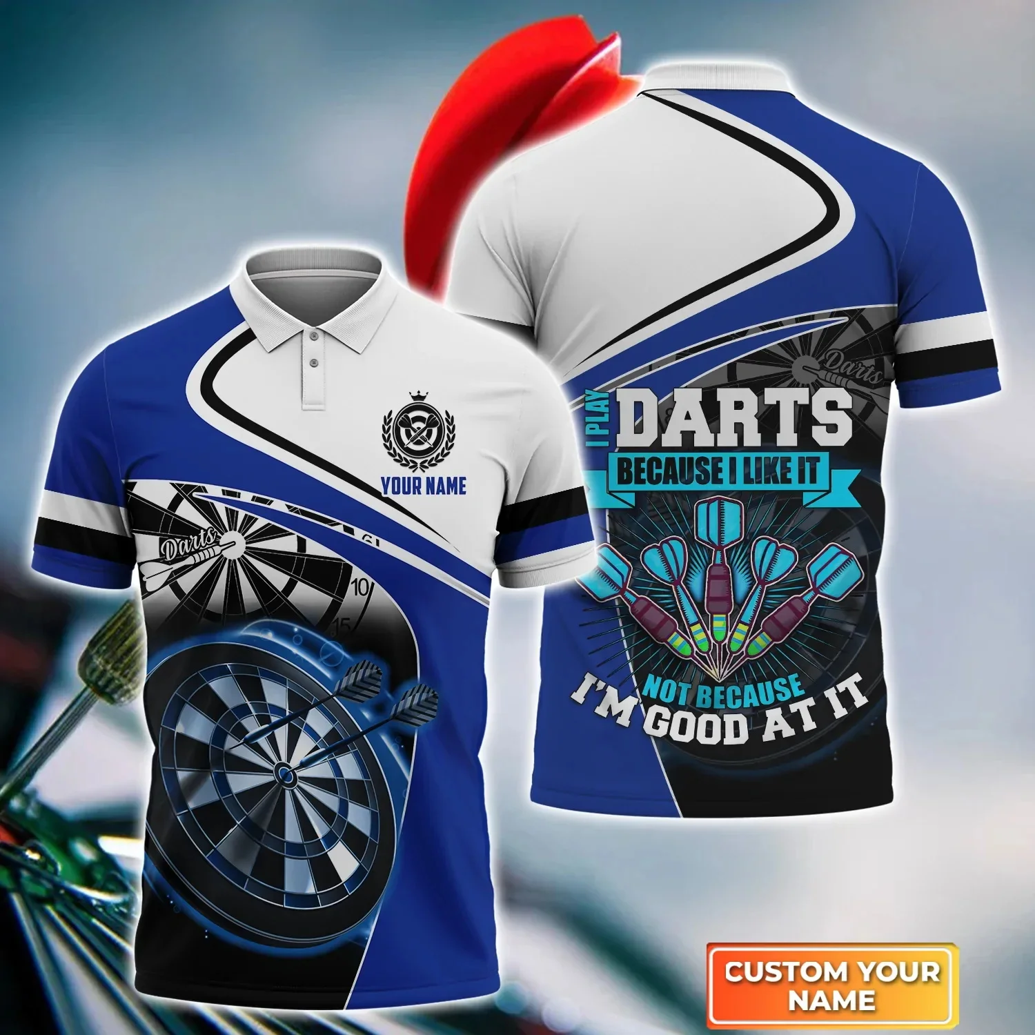 Darts Team Player Personalisierte 3D Ganzen Gedruckt Herren Polo Shirt Sommer Kurzarm shirt Straße Casual POLO shirt tops WK23 – Detail 19