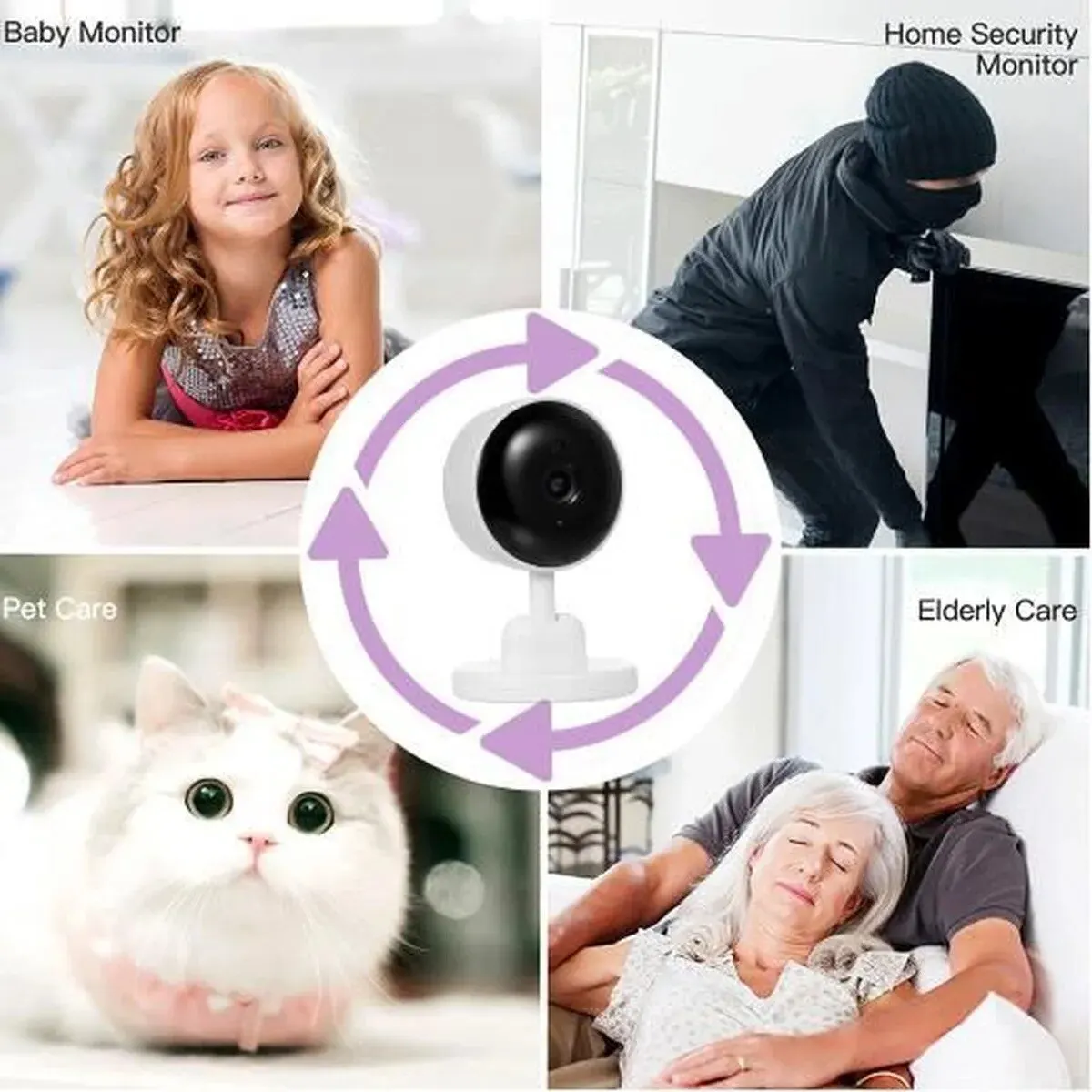Video Baby Monitor 3MP Wifi Surveillance Two-Way Audio
