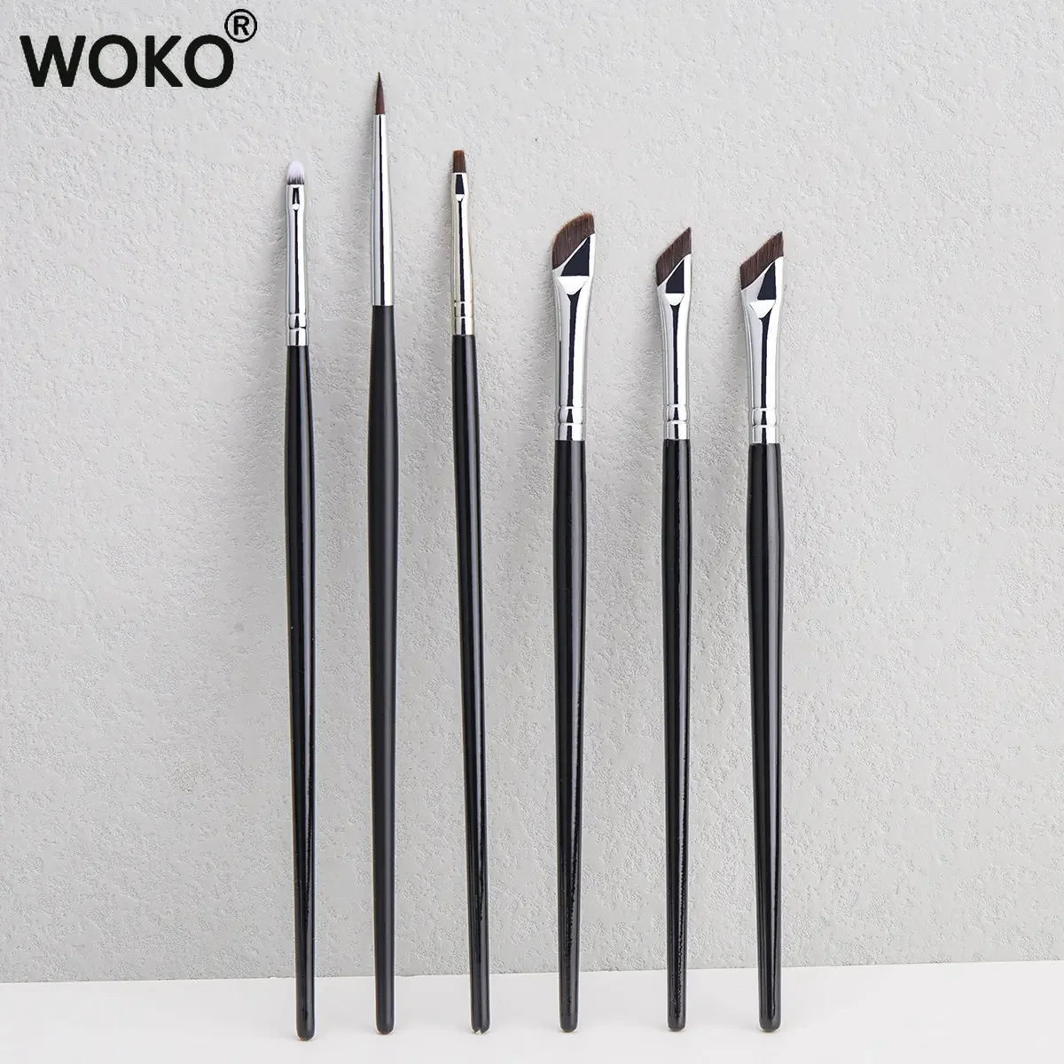 5/6PCS 얇은 젤 아이 라이너 메이크업 브러쉬 아이 라이너 브러쉬 세트 플랫 탑 아이 라이너 컨실러 브러쉬 아이 라이너 상세한 메이크업 도구