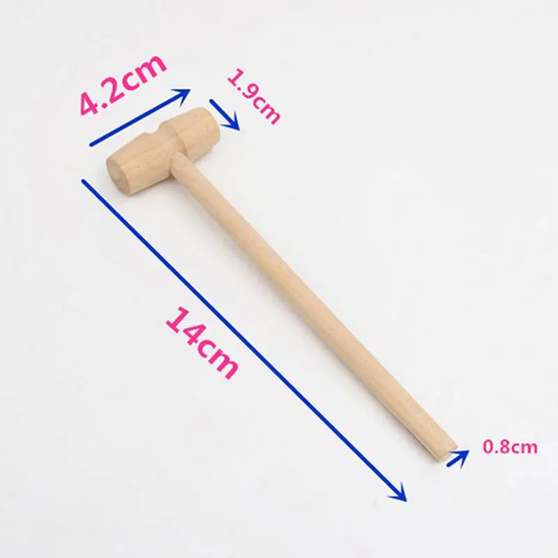 Mini Kitchen Tools 10 Pieces Wooden Cake Hammer Balls Toy Pounder Replacement Mallets Baby