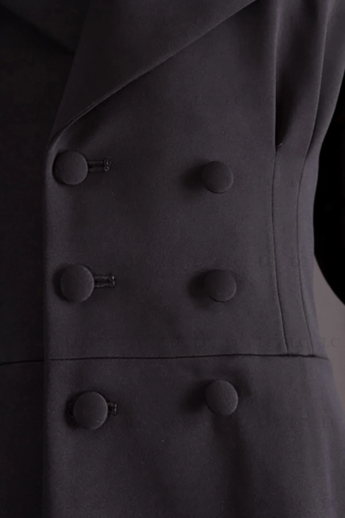 Claasic Black One Piece Long Coat Men Suits Double Breasted Tuxedo Overcoat Fashion Prom Wedding Groom Plus Size Made