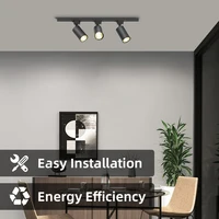 Led Track Light GU10 Set Track Lamp 110v 220v Replaceable GU10 Bulb for Clothing Shop Store Kitchen Living Room Decor Lighting 2