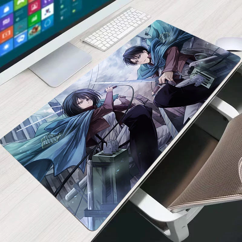 

Attack on Titan Anime Gaming Accessories Mouse Pad Large Keyboard Rubber Game Soft Desk Mat Computer Carpet Pc Non-slip Mousepad