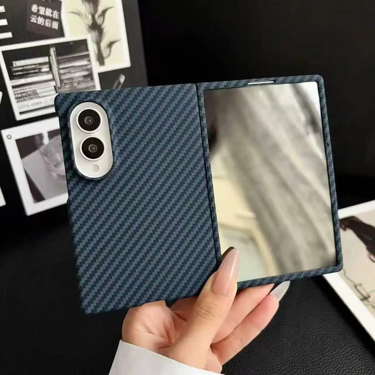 Slim Matte Carbon Fiber Magsafe-Ready Case with Built-in Screen Protector