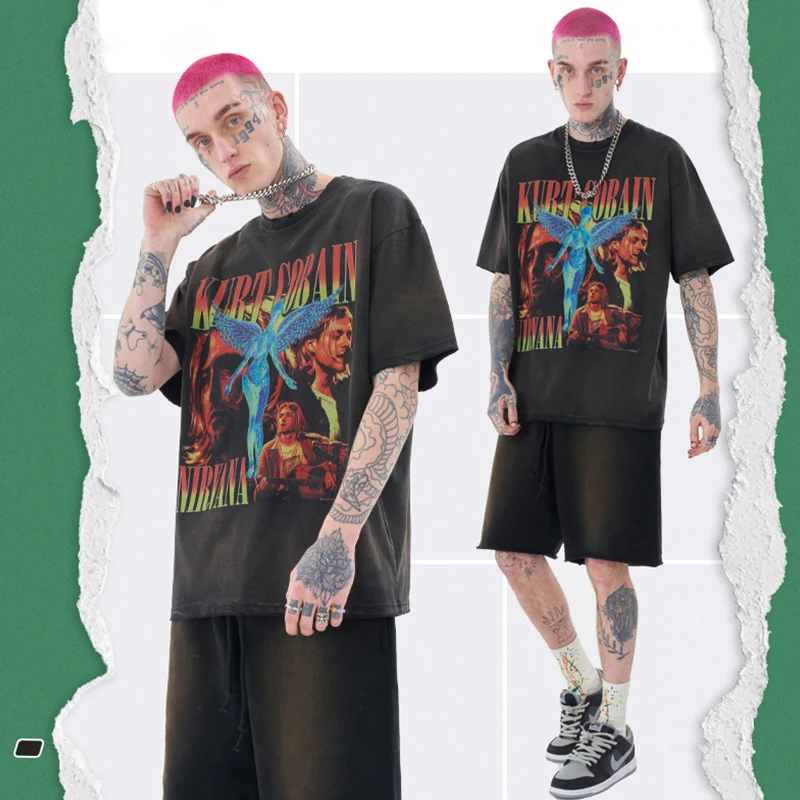 Wholesale Vintage Wash Band Star Print 