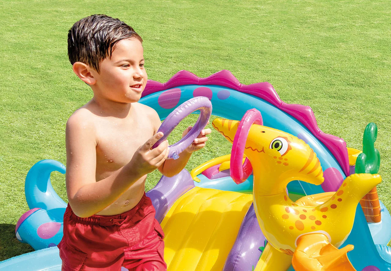 Intex Dinosaur Eight-character Water Slide Inflatable Pool Paddling Pool  Children's Family Swimming Pool Ocean Ball Pool - Swimming Pool - AliExpress