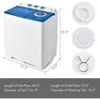 Portable Washing Machine Twin Tub 26lbs Capacity Laundry 18lbs 8lbs Spinner Combo with Built-in Drain Pump 5