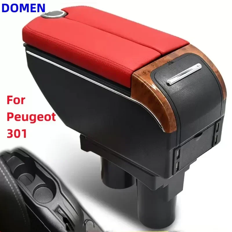 

Подлокотник для Peugeot 301, Citroen c-elysee, двойная дверь, открывается, 7usb, консоль для хранения, подлокотник