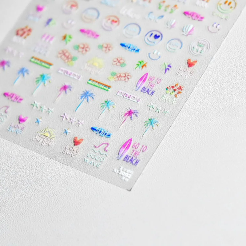 

[Meow.Sensei] Tomoni Thin Tough Nail Stickers Popular Cute Nail Sticker Factory Wholesale Japanese Summer Beach 3073