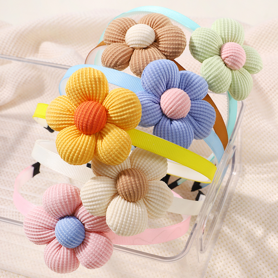 Cute Children's Headband Flower Shape Macaron Color Dopamine Hairband Toddler Starfish Butterfly Hairhoop Boutique Headwear Gift