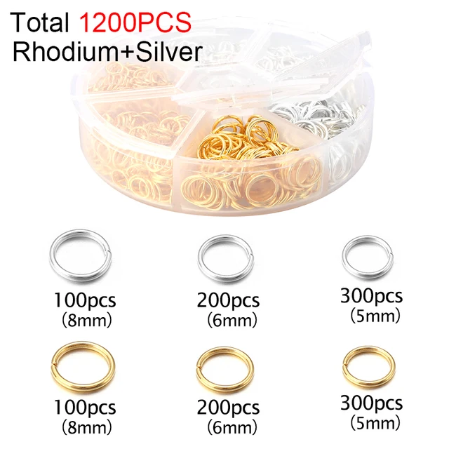 450-1450pcs/Box Jewelry Making Kits Lobster Clasp Open Jump Rings End Crimps Beads Box Sets Handmade Bracelet Necklace Findings L2 MI