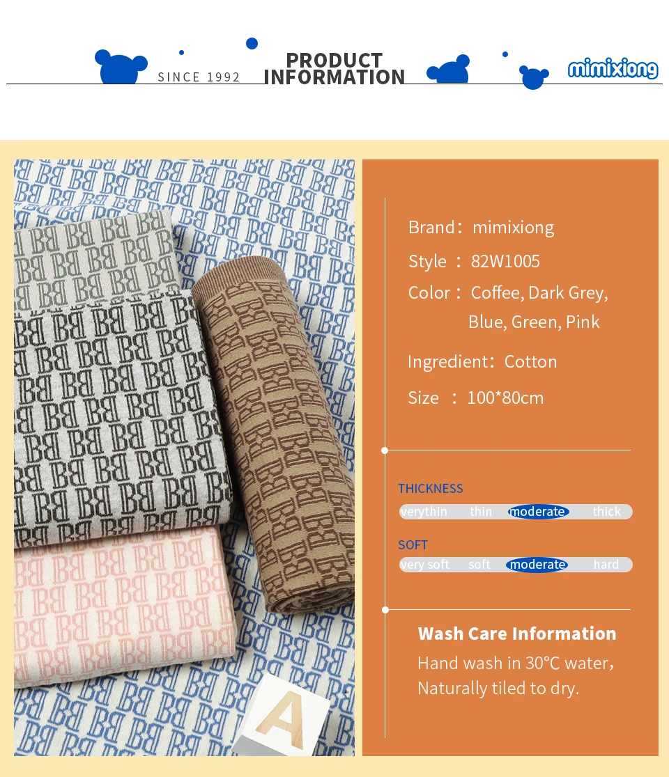 Baby Cotton Blankets for Newborn Boys Girls Knit Stroller Bassinet Swaddle Wrap Quilts 100*80cm Infant Receiving Mat Accessories
