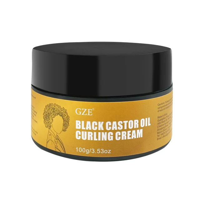 GZE Black Castor Oil Curl Defining Cream Hydrates Hair - Image 6