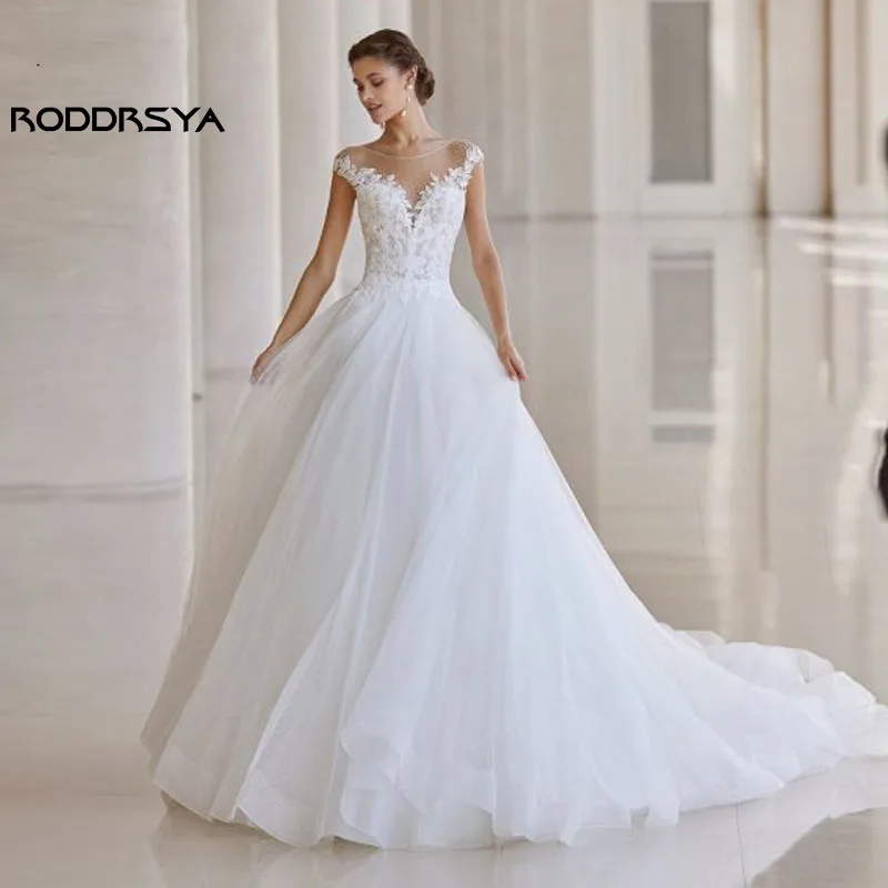 chinese dress ladies Illusion Long Sleeve Wedding Dress main image 1