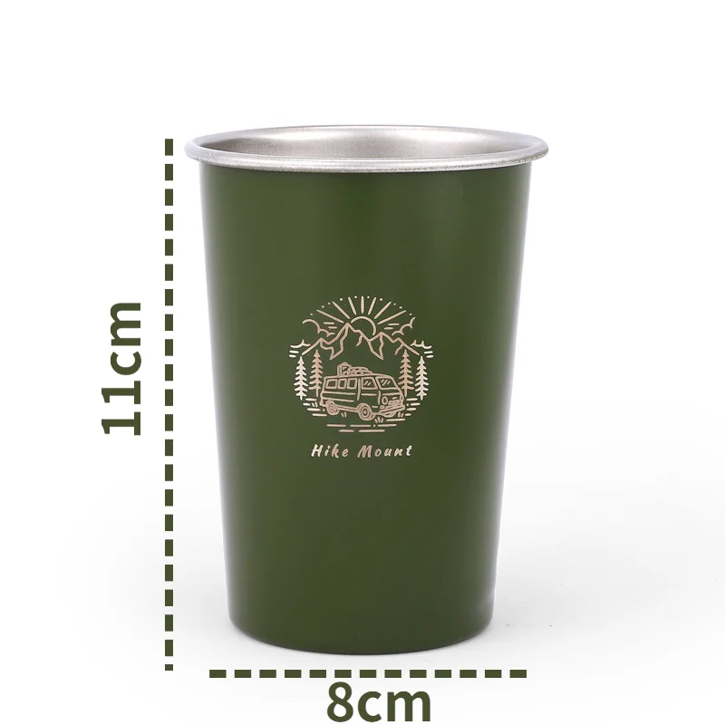 350ml Coffee Cup Paint Treatment Anti-slip Base Camping Mug