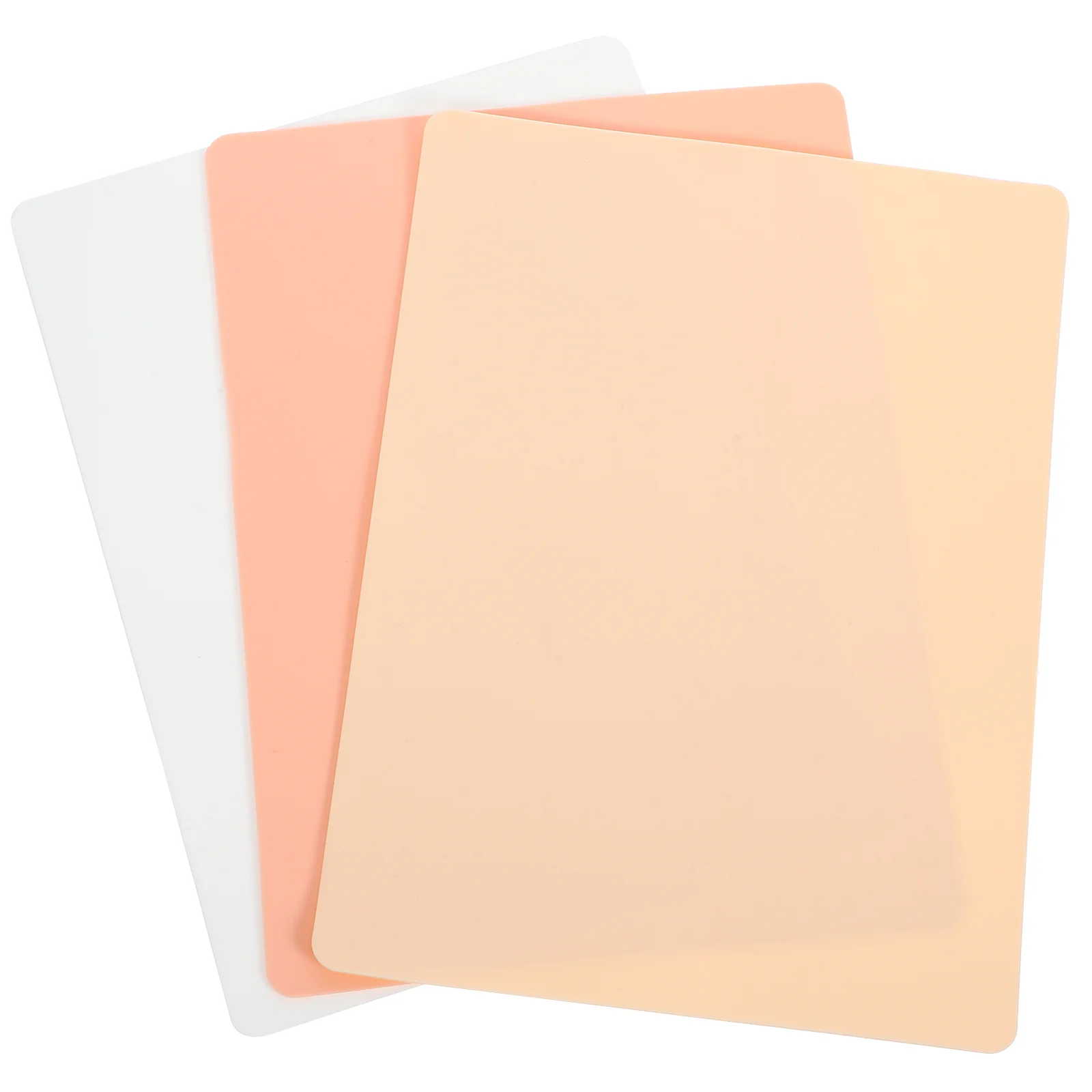 

3 Pcs Simulated Teaching Supplies Makeup Practice Board Makeup Practice Boards Blank Supply Boards Silica Gel