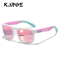 KAROS lunettes de soleil hommes/femmes polarisées carré miroir marque Design luxe UV400 parasol unisexe pêche conduite cyclisme randonnée 1