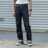 Non Stock Late 1960s Men's Slim Fit Jeans Mid-Rise Selvedge Denim Pants Dark Blue 3