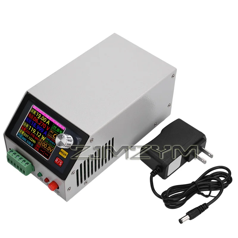 DC CNC 전자 부하 테스터 2.4인치 컬러 스크린 0150V 20A 150W 배터리 용량 어댑터 포함 정밀 측정용
