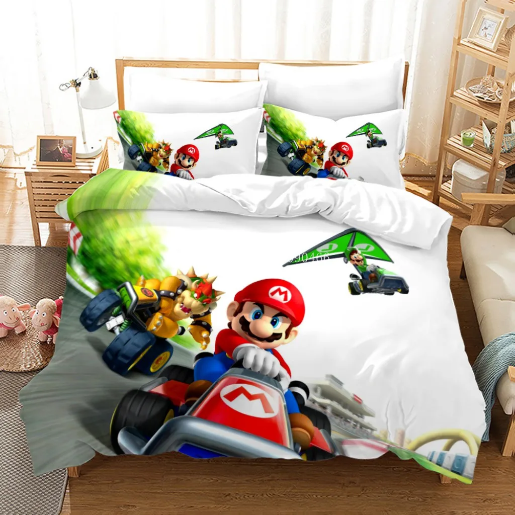 スーパーマリオブロズベッドリネンセット,装飾掛け布団,ベッドセット