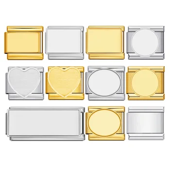 Italian Link Charm Beads 9mm Stainless Steel 1