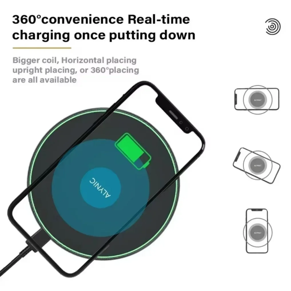 Wireless Charger Device Phone Chargers Induction Fast Wireless Charging Pad Station for iPhone 16 15 13 12 11 Samsung Xiaomi Lg
