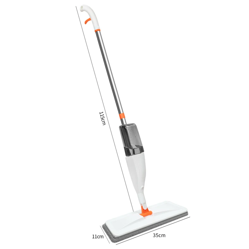 New Large Household Spray Mop With Replaceable Microfiber Pad For Wet And Dry Cleaning Microfiber Pads Rotating Spray Mop Broom - 6