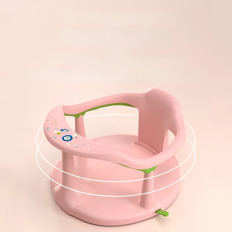 

6-18 Months Baby Safety Seat Base Bath Seat Newborn Plastic Tub Bath Frame Can Sit Non-slip Bath Boarding Baby Chair