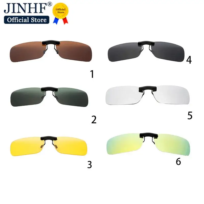 Hot 1pc Unisex Polarized Clip On Driving Glasses Sunglasses Day Vision UV400 Lens Driving Night Vision Riding Sunglasses Clip
