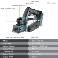 3000W 15000rpm Wood Electric Planer Cordless Electric Router trimmer Wood Milling Engraving Slotting for 18V Makita Battery 2