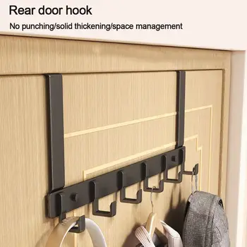 Hooks Over The Door 6 Hooks Clothes Coat Hat Towel Hanger Home Bathroom Organizer Rack Kitchen Accessories Holder over the door 1