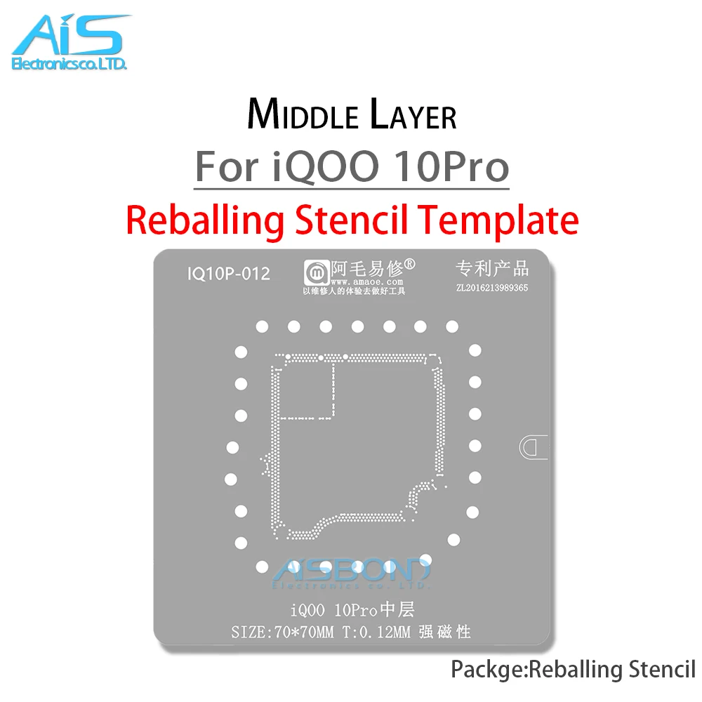 Amaoe Iq10P Modello Di Stencil Reballing A Strato Medio Per Iqoo 10 11 Pro 10Pro Iqoo10Pro Iqoo10 Iqoo11 Rete Per Piantare Stagno A Saldare
