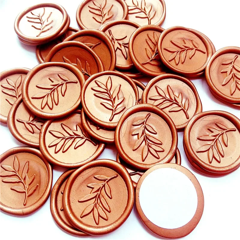 Wax Seal Stamp Wax Seal Stamp Set Convenient Use Leaf Wax Seal Stickers Double-sided Tape Wedding Envelope Sealing Gifts Card Decoration