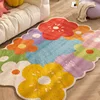 Bedroom Home Carpet Large Area Colorful Living Room Flower Thickened Decoration Rug коврик Kidsroom Maison Tapis 양탄자 Pink Decor 1