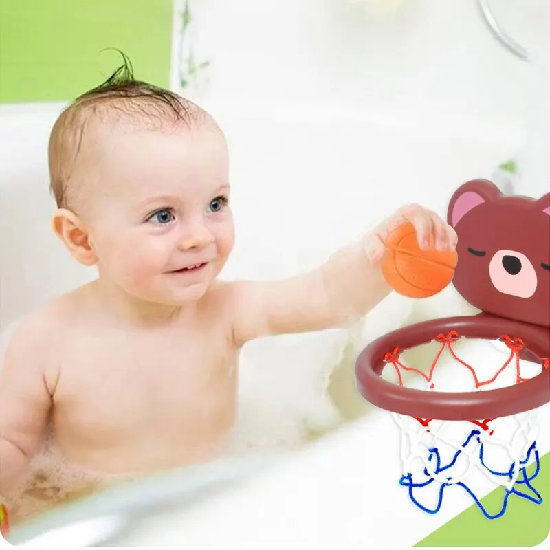 A Suit Of Children's Toy Mini Cute Little Bear Basketball Bathroom Bath Toys Shoot At The Basket Games In The Pool — view 3