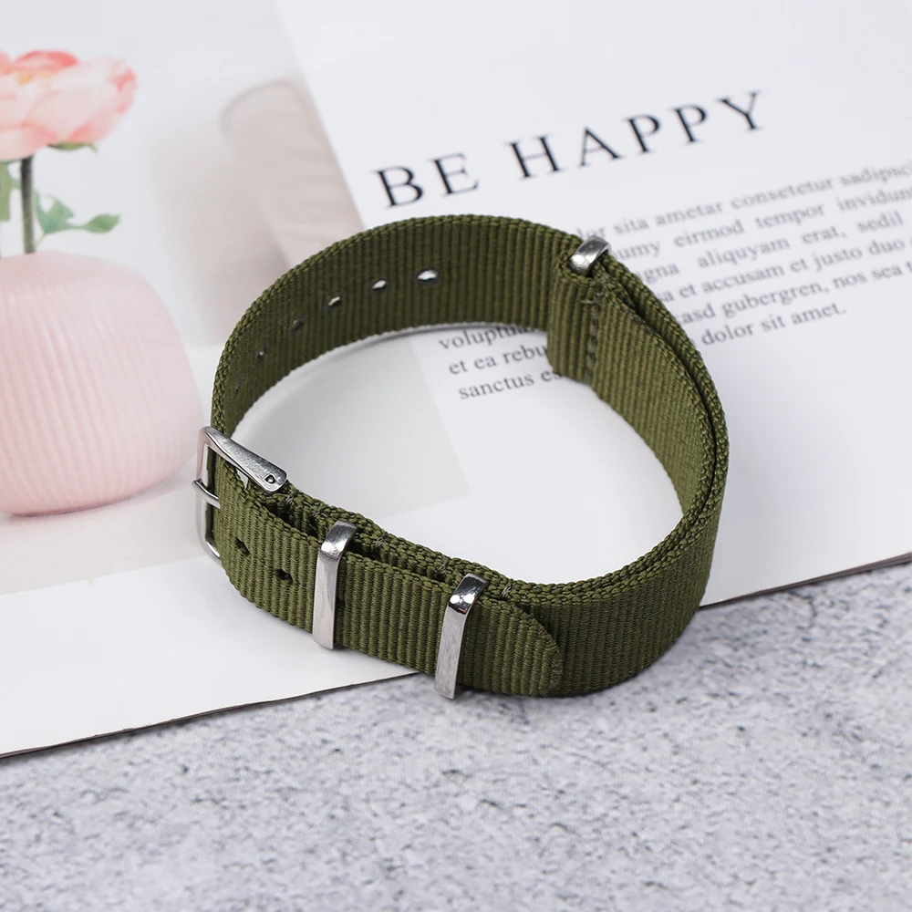 Universal Adjustable Nylon Watch Strap – Breathable Weave Wristband Replacement