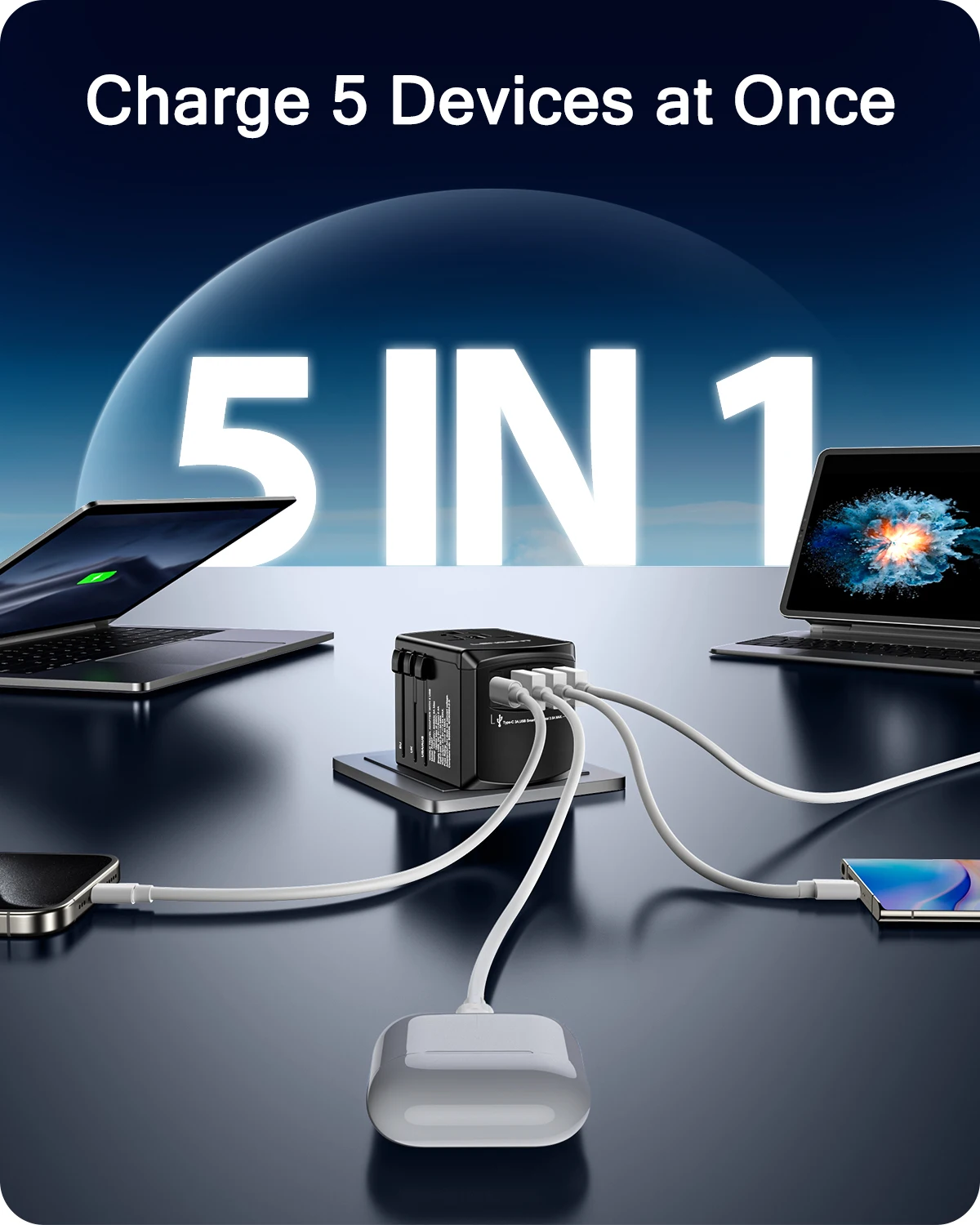 LENCENT International Travel Adapter Travel Charger with 3 USB Port and 1 Type C All-in-one Wall Charger for US EU UK AUS Travel BEST SELLERS LENCENT International Travel Adapter Travel Charger with 3 USB Port and 1 Type C All-in-one Wall Charger for US EU UK AUS Travel BEST SELLERS