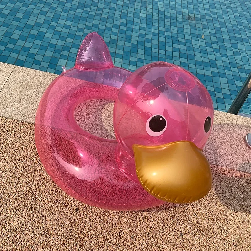 Barsha children's swimming ring popular thickened ins baby underarm transparent large head duck flotation device from China