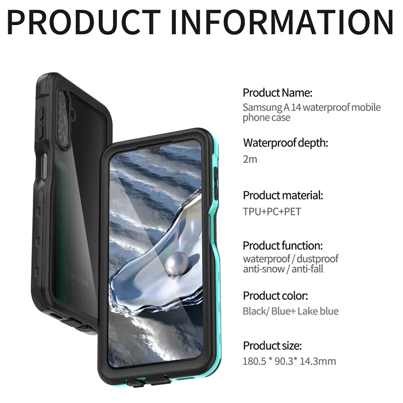 IP68 Waterproof Case For Samsung Galaxy A14 5G WaterProof Diving Swim Protect Cover for Galaxy A14 4G Case A14 A 14 Funda Etui