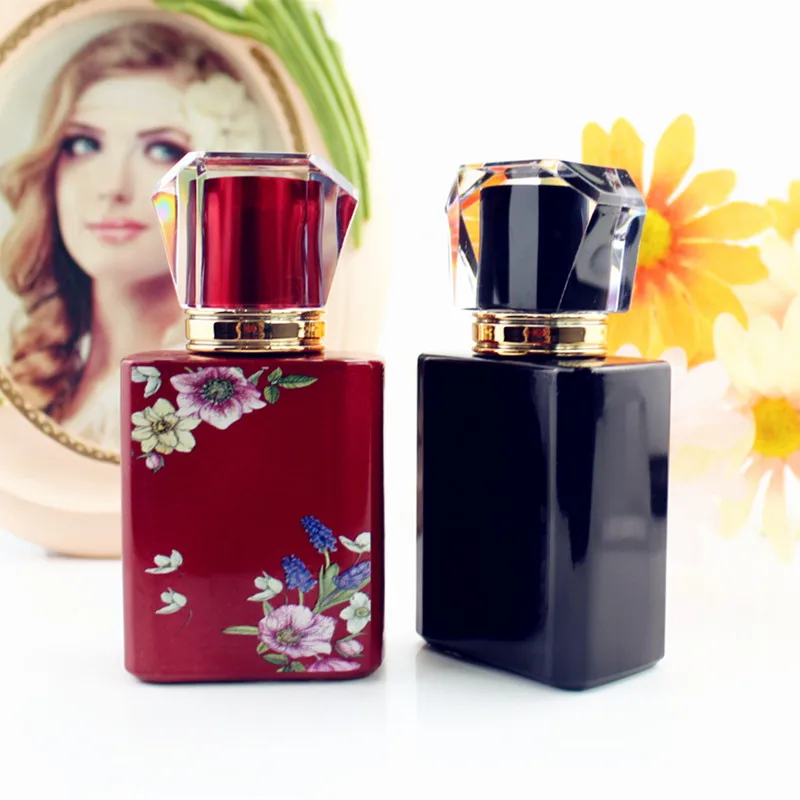 5/10PCS 50ML Square Glass Perfume Bottles, Refillable Empty Spray Containers in Black, ... - SKU PBGS1549 - UGI Packaging