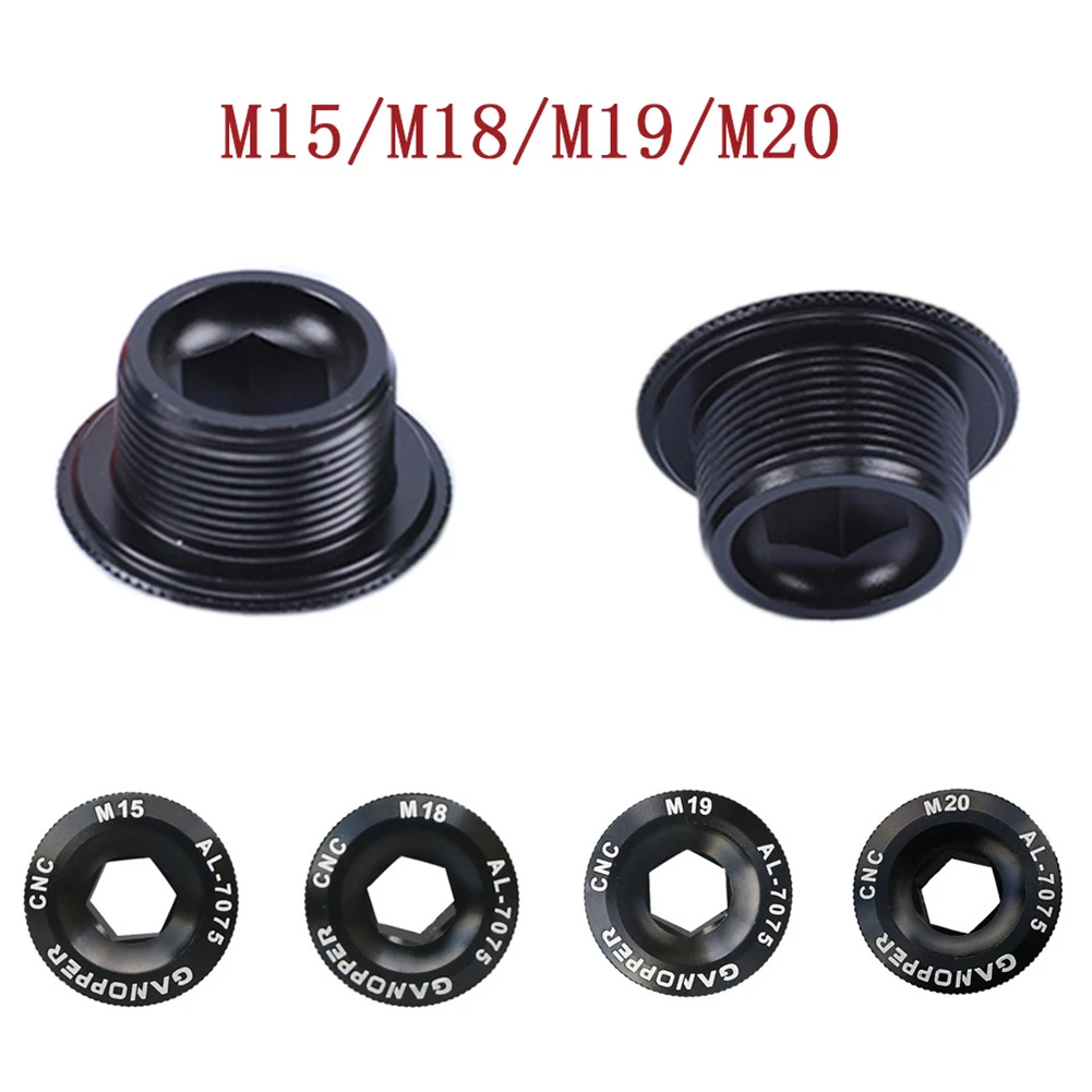 

1pc Aluminum Alloy Crank Screw M15/M18s/M19/M20 Fixing Bolt BB Central Axis Screw Black Mountain Road Bike Accessories