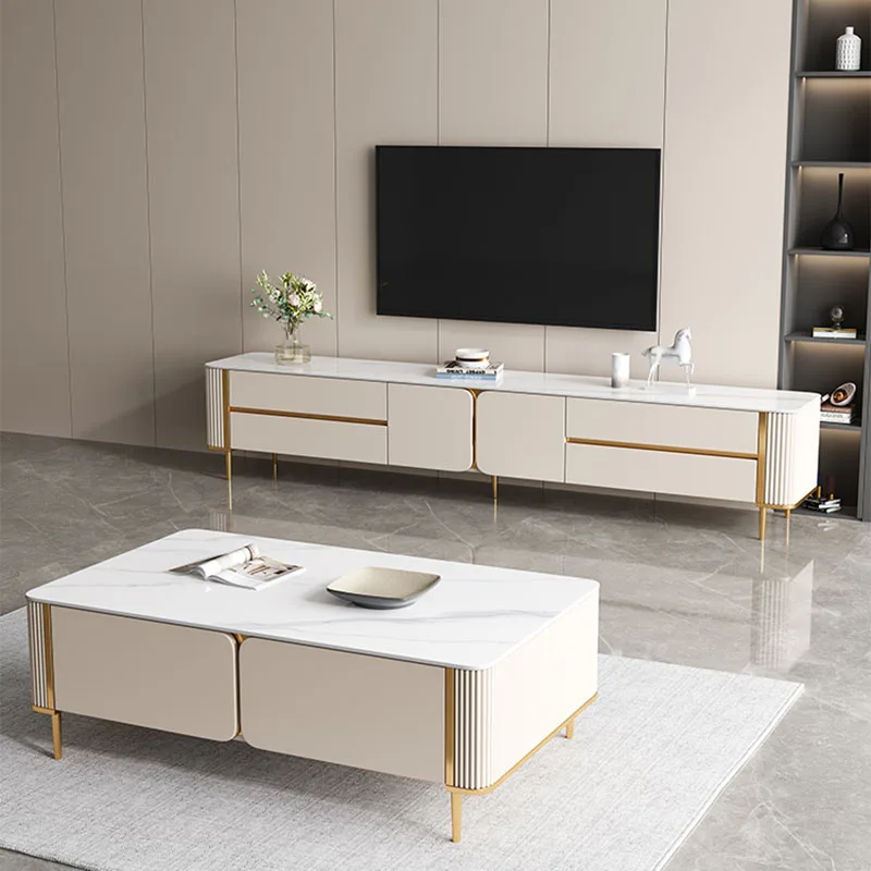 

Entertainment Center Tv Stands Unit Display Floating Floating Shelf Tv Table Floor Mueble Salon Blanco Living Room Furniture